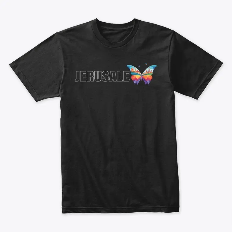 Jerusalem butterfly Text White