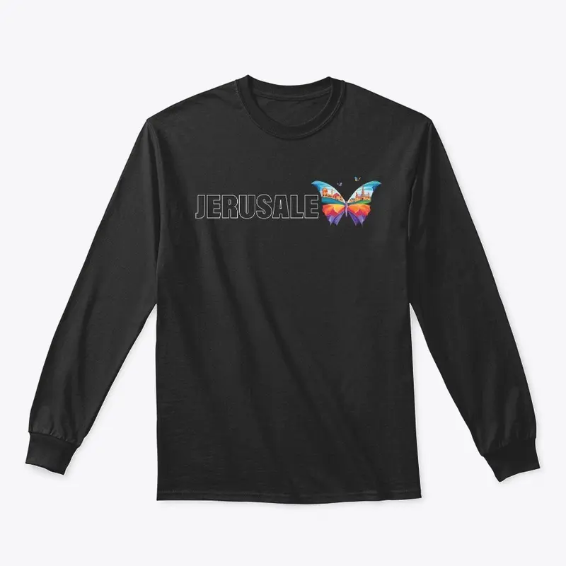 Jerusalem butterfly Text White