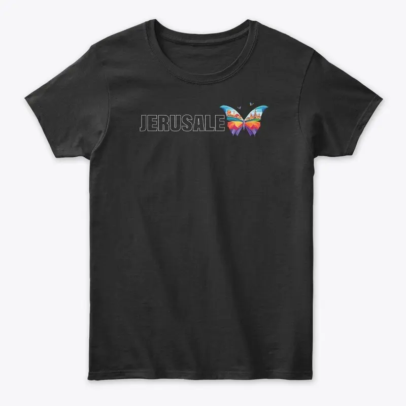 Jerusalem butterfly Text White