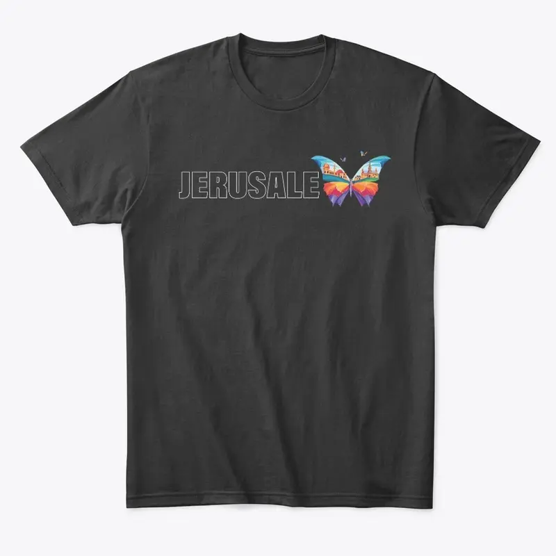 Jerusalem butterfly Text White